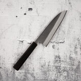 吉金刃物 白二鋼 黒打ち 梨地 三徳 165mm ステンレスクラッド