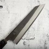 吉金刃物 白二鋼 黒打ち 梨地 切付牛刀 210mm カーボンファイバーハンドル