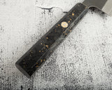 吉金刃物 白二鋼 黒打ち 梨地 切付牛刀 210mm カーボンファイバーハンドル