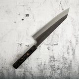 吉金刃物 白二鋼 黒打ち 梨地 切付牛刀 210mm カーボンファイバーハンドル