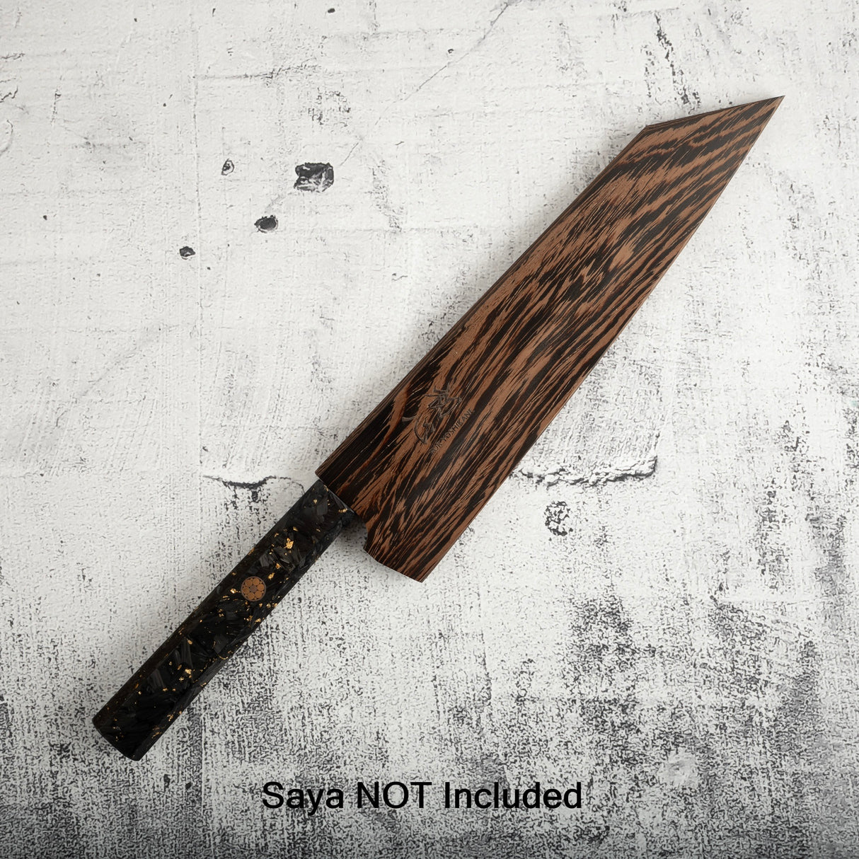 吉金刃物 白二鋼 黒打ち 梨地 切付牛刀 210mm カーボンファイバーハンドル