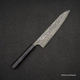 カトウ打刃物製作所 V金10号 エッチングダマスカス 牛刀 210mm