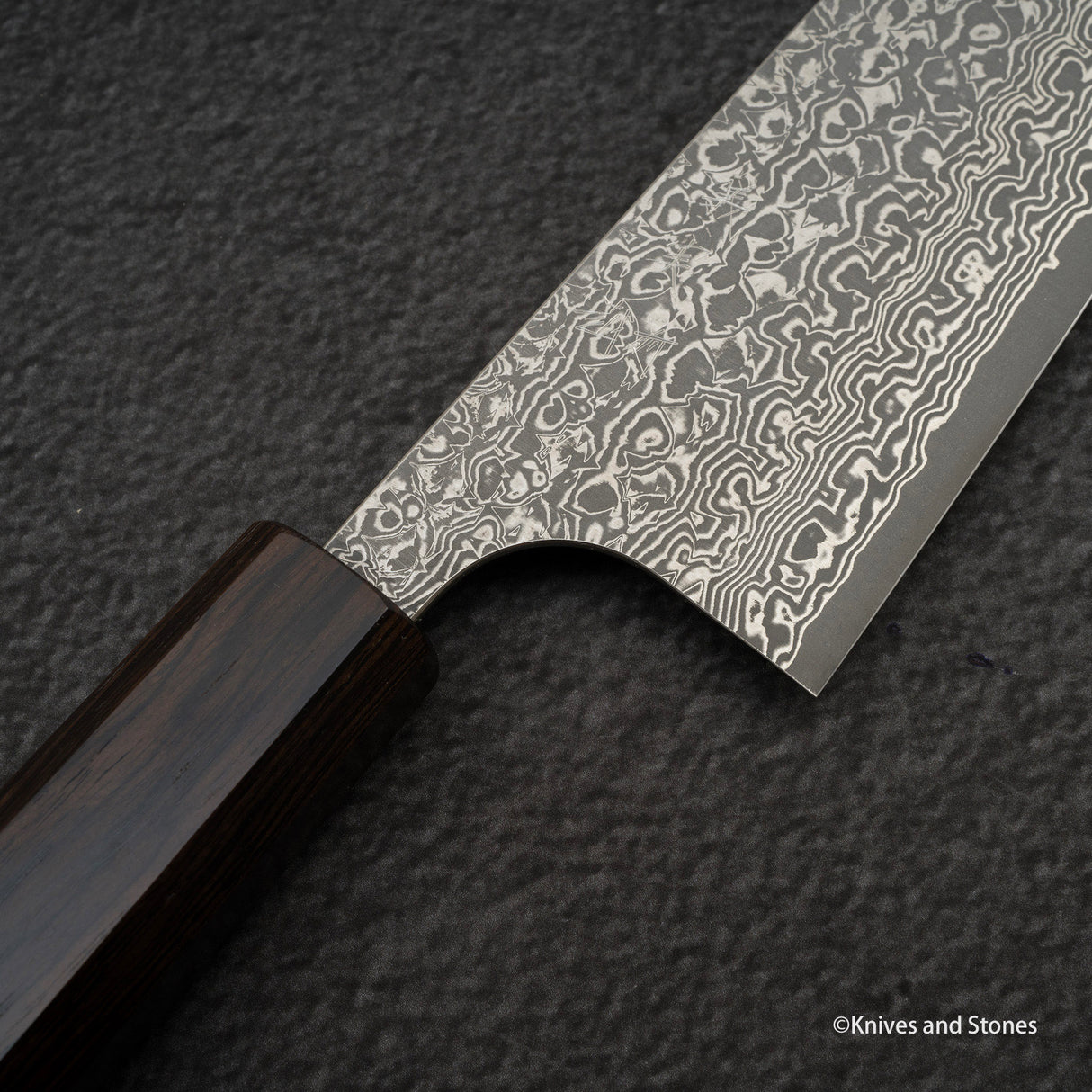 カトウ打刃物製作所 V金10号 エッチングダマスカス 切付牛刀 210mm