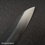 カトウ打刃物製作所 金太郎 青紙スーパー ダマスカス 黒打ち 梨地 牛刀 210mm