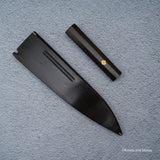 K&S 牛刀 マグネット式鞘・ハンドルセット 安定化カーリーメイプル/エボニー 240mm