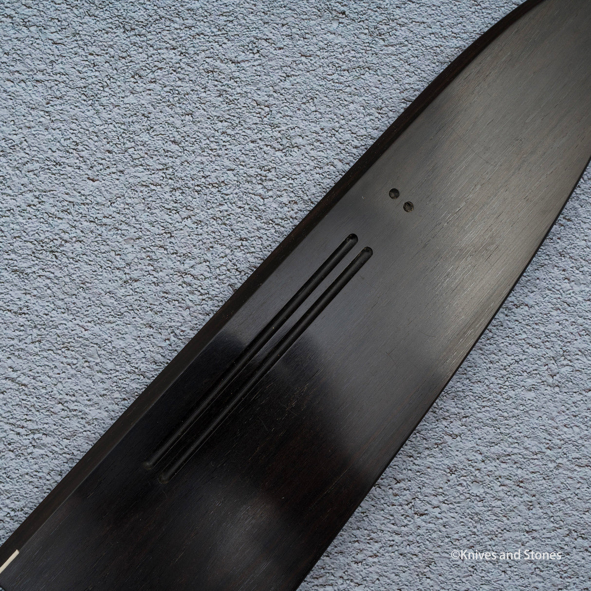 K&S 牛刀 マグネット式鞘・ハンドルセット 安定化カーリーメイプル/エボニー 240mm