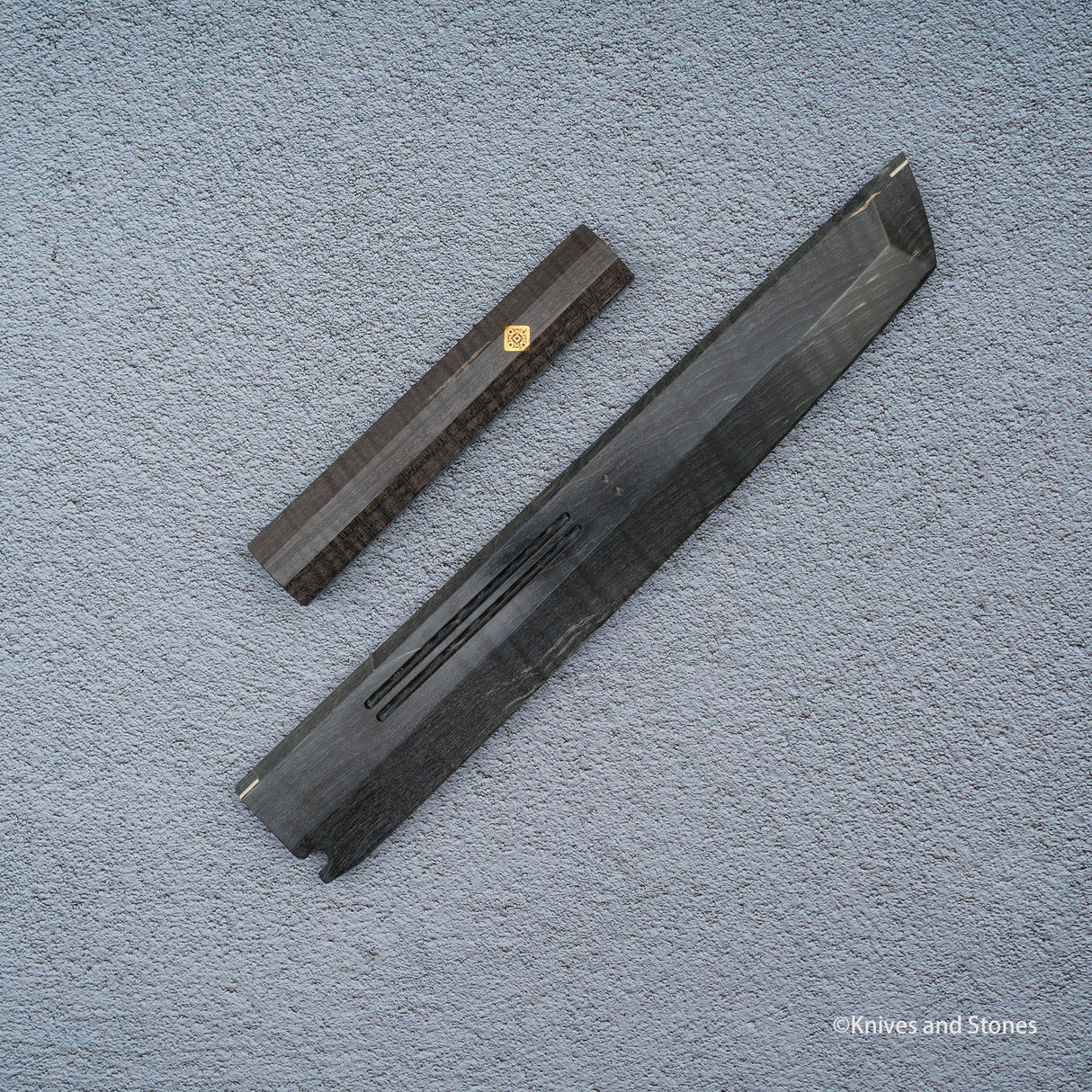 K&S 先丸 マグネット式鞘・ハンドルセット 安定化カーリーメイプル/エボニー/パウロサ