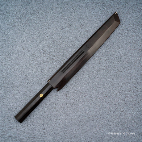 K&S 先丸 マグネット式鞘・ハンドルセット 安定化カーリーメイプル/エボニー/パウロサ