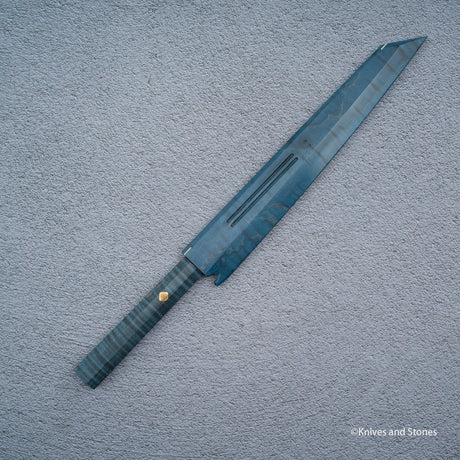 K&S 切付柳刃 マグネット式鞘・ハンドルセット 安定化カーリーメイプル/エボニー/パウロサ