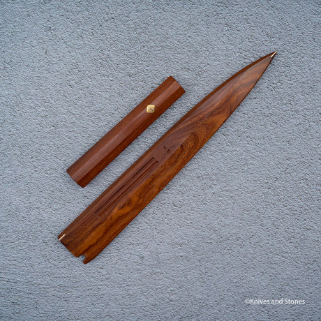K&S 柳刃 マグネット式鞘・ハンドルセット 安定化カーリーメイプル/エボニー/パウロサ