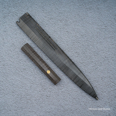 K&S 柳刃 マグネット式鞘・ハンドルセット 安定化カーリーメイプル/エボニー/パウロサ