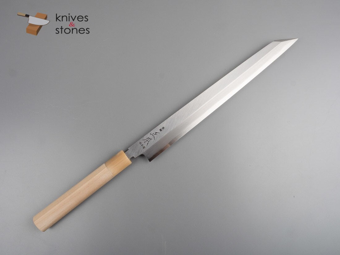 正本·総本店 本霞 白二鋼 切付柳刃 300mm KS4630