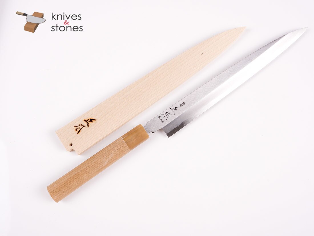 正本·総本店 青子本霞 青二鋼 柳刃 270mm 鞘付き