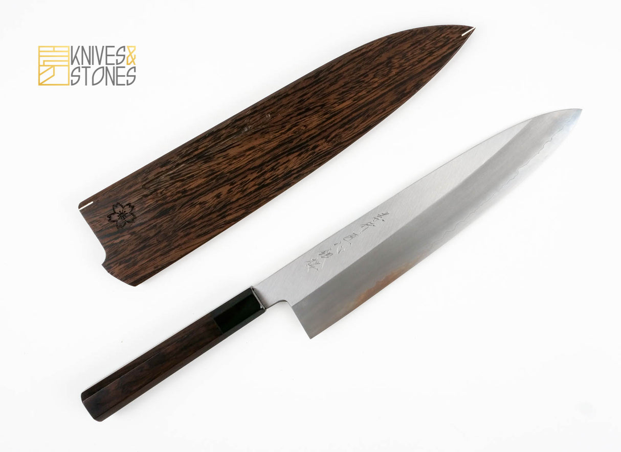 青木刃物製作所 匠進 銀桜 銀三鋼 牛刀 270mm 鞘付き