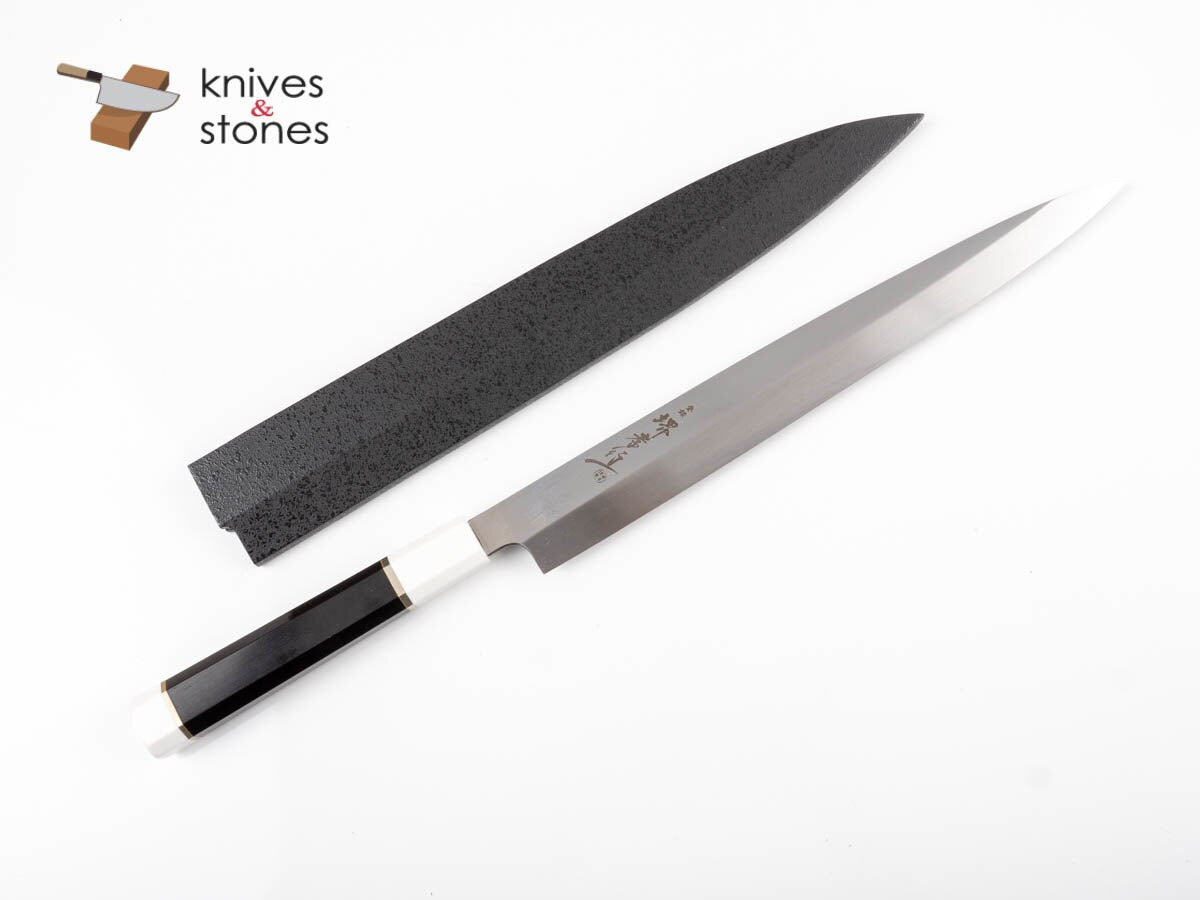 青木刃物製作所 銀龍 スウェーデン鋼 本焼 柳刃 コリアンハンドル