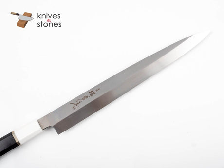 青木刃物製作所 銀龍 スウェーデン鋼 本焼 柳刃 コリアンハンドル